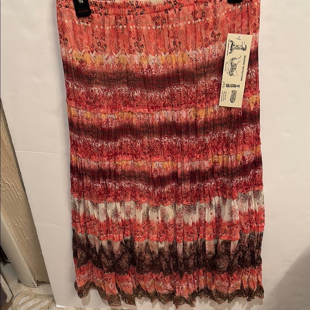 NWT Christopher and Banks, Bohemian Multicolor Maxi Skirt S colorful Fall - Picture 2 of 10